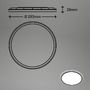 Kruhová - BRILO 7155-415 Slim svítidlo LED panel, pr. 29,3 cm, 18 W, černá - BRILO - foto 3