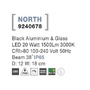Reflektory - NV 9240678 Venkovní reflektor NORTH černý hliník a sklo LED 20W 3000K 100-240V 38st. IP65 - NOVA LUCE - foto 3