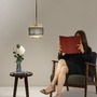Dekorativní - FAN I-LOUNGE-S21 Závěsné svítidlo Lounge zlatá + černá konstrukce, 1 x E27, pr. 21 x 200 cm - FANEUROPE - foto 3