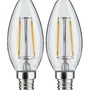 E14 - P 28855 LED svíčka Filament E14 230V 2x2,7W 2700K čirá - PAULMANN - foto 3