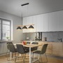 Podélná - BRILO 4046-035 Závěsné svítidlo, 98 cm, max. 40 W, černá-dřevo - BRILO - foto 3