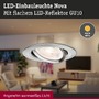 Kruhová - P 92325 LED vestavné svítidlo 3-krokové-stmívatelné Nova GU10 Flat výklopné 4,9W 230V stmívatelné 2700K kov kartáčovaný - PAULMANN - foto 3