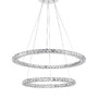 Kruhová - NV 9172518 Závěsné svítidlo QUENTIN chromovaný hliník a K9 křišťál nastavitelné LED 60W 3500K IP20 - NOVA LUCE - foto 3