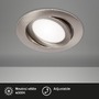 Kruhová - BRI 7114-412 LED vestavné svítidlo, pr. 10,6 cm, 7 W, matný nikl - BRILONER - foto 3