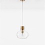 Koule - NV 9236600 Závěsné svítidlo CINZIA čiré sklo bílý kabel mosazný zlatý kov E27 1x12W 230V IP20 bez žárovky - NOVA LUCE - foto 3