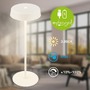 Stolní lampy dekorační - BRILO 7668016 BRILONER Pala stolní lampička - 2W, 200lm, bezdrátová, LED, dotykový vypínač, stmívatelné, bílá 7668016 - foto 3
