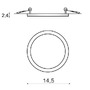 Koupelnová - AZZ AZ2843 LED Stropní zápustné bodové svítidlo Azzardo Slim 15 Round 4000K IP44 black AZ2843 12W 1000lm 4000K IP44 14,5cm kulaté černé - AZZARDO - foto 3
