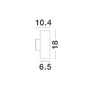 Nástěnná - NV 773223 Venkovní nástěnné svítidlo NODUS tmavě šedý hliník skleněný difuzor GU10 2x7W 220-240V IP54 bez žárovky světlo nahoru a dolů - NOVA LUCE - foto 3
