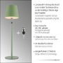 Na stůl - LD 19251-43 BOTERIA LED lampička na láhev, nabíjecí, s přídavnou nohou, zelená barva 3000K - JUST LIGHT - foto 3