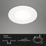Kruhová - BRI 7125436 AKCE - 3ks sada LED vestavná svítidla pr. 8,6 cm 3x 3W bílé (starý kód: BRI 7125-436) - BRILONER - foto 3