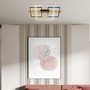 Hranatá - BRI 3841014 Cadre LED stropní svítidlo, přímé a nepřímé osvětlení, dálkový ovladač, černá/dřevo - BRILONER - foto 3