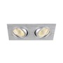 Hranatá - LA 1008009 NEW TRIA® 155 podhledový kroužek, D: 17 š: 9 V: 4 cm, dvousvítidlo, IP 20, hliník - BIG WHITE (SLV) - foto 3