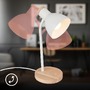 Stolní lampy pracovní - BRILO 7659016 BRILONER Prep stolní lampička - s vypínačem, E14 patice, max. 10W, bílá / dřevo 7659016 - foto 3