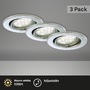 Kruhová - BRI 7225-038 3ks sada LED vestavné svítidlo, pr. 8,6 cm, 3 W, chrom - BRILONER - foto 3