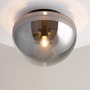 Kruhová - M MOD270CL-01B Stropní svítidlo Glassy E27 60W černá kouřové sklo kov - MAYTONI - foto 3