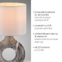 Stolní lampy dekorační - LD 14193-15 CARARA stolní lampa šedá mramorový vzhled bílé látkové stínidlo s vypínačem - JUST LIGHT - foto 3