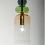 Dekorativní - NV 9009235 Závěsné svítidlo MURANO zlatý kov lesklé světle zelené, tmavě zelené a oranžové sklo E14 1x5W 230V IP20 bez žárovky - NOVA LUCE - foto 3