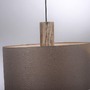 Vícečetná - LD 15113-80 LINEN Závěsné svítidlo, tkanina, len přírodní, E27, dřevo, 2-ramenné - LEUCHTEN DIREKT / JUST LIGHT - foto 3