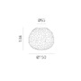 Kruhová - AR 1704110A Stropní / nástěnné svítidlo METEORITE 15 E14 bílé foukané sklo - ARTEMIDE - foto 3