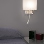 Dekorativní - FARO 29982 VESPER nástěnná lampa, bílá, se čtecí lampičkou - FARO - foto 3