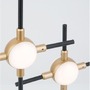 Dekorativní - NV 9280674 Závěsné svítidlo ATOMO černá a zlatý kov a akryl LED 3 x 2.4W 230V 3000K IP20 - NOVA LUCE - foto 3