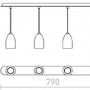 Vícečetná - RED R12083 BABADES IV závěsná chrom 230V GU10 4x50W - RED - DESIGN RENDL - foto 3