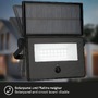 Solární - BRILO 3856015 Solární LED venkovní nástěnné svítidlo vč. IR senzoru, černé, 5W, 400 lm, sklo/plast - BRILO - foto 3