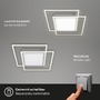 Hranatá - BRILO 3740-019 LED stropní svítidlo, 51,5 cm, 50 W, 5000 lm, hliník-matný chrom - BRILO - foto 3