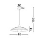 Polokoule - NV 7326501 Závěsné svítidlo SHELL chromovaný kov bílá a čiré strukturované sklo E27 1x12W - NOVA LUCE - foto 3