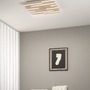Dekorativní - FAN LED-KUMA-Q50-BCO Stropní LED svítidlo Kuma (bílá, dřevo) 40 W, CCT 2700 / 3200 / 4000 K, 50 x 50 x 5,2 cm - FANEUROPE - foto 3