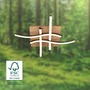Hranatá - BRI 3816014 Vinka LED stropní svítidlo, tvar vlny, dekor dřeva, teple bílé světlo, černá/dřevo, 47,5x47,5cm - BRILONER - foto 3