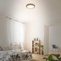 Kruhová - BRILO 3724-014 LED přisazené svítidlo, pr. 28 cm, 12 W, 2000 lm, barva dřeva - BRILONER - foto 3