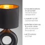 Stolní lampy dekorační - LD 14193-18 CARARA stolní lampa černá / zlatá šňůrový vypínač látkové stínidlo - JUST LIGHT - foto 3