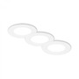 Kruhová - BRI 7992036 3ks sada LED vestavné bodové svítidlo – pr.90mm, ploché, 3W, 230V, neutrální bílá, bílé - BRILONER - foto 3