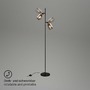 Stojací lampy - BRI 1486025 Stojací svítidlo, 150 cm, 2x E27, max. 10W, černá - BRILONER - foto 3