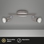 Bodová - BRILO 2767-022 Bodové svítidlo 25,5 cm 2xGU10 3W 250lm matný nikl - BRILO - foto 3
