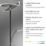 Stojací lampy - PN 673-13 ARTUR LED stojací svítidlo antracit stmívatelné CCT paměťová funkce 2700-5000K - PAUL NEUHAUS - foto 3