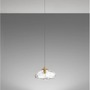 Dekorativní - NV 9006046 Závěsné svítidlo KING mosazný zlatý kov foukané čiré sklo G9 1x5W 230V IP20 bez žárovky - NOVA LUCE - foto 3
