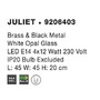 Hranatá - NV 9206403 Stropní svítidlo JULIET mosaz a černý kov bílé opálové sklo E14 4x12W IP20 bez žárovky - NOVA LUCE - foto 3