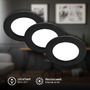 Kruhová - BRI 7992035 Jeft vestavná svítidla 76mm 3ks sada - 230V, 3W, 330lm, LED, neutrální bílá, černá - BRILONER - foto 3