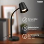 Stolní lampy pracovní - BRILO 7476015 Stolní lampa, 38,5 cm, 1x GU10, max. 9W, černá - BRILO - foto 3