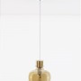 Koule - NV 9236650 Závěsné svítidlo CINZIA šampaň sklo bílý kabel mosazný zlatý kov E27 1x12W 230V IP20 bez žárovky - NOVA LUCE - foto 3