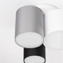 Dekorativní - NV 9555805 Stropní svítidlo BRYSON bílá kovovová základna bílé, černé a šedé stínítko E27 3x12W 230V IP20 bez žárovky - NOVA LUCE - foto 3