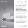 Kruhová - PN 2560-95 LED závěsné svítidlo PURE E-Clipse elektrické 2700-5000K šedá - PAUL NEUHAUS - foto 3