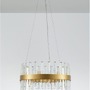 Kruhová - NV 9695218 Závěsné svítidlo CROWN saténový zlatý kov čirý křišťál (48 ks) G9 7x5W 230V IP20 bez žárovky - NOVA LUCE - foto 3