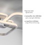 Hranatá - LD 14117-55 SEVENT LED stropní svítidlo stříbrná hranaté jednoduché teplé bílé světlo 3000K - LEUCHTEN DIREKT / JUST LIGHT - foto 3