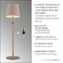 Na stůl - LD 19251-39 BOTERIA LED lampička na láhev, nabíjecí, s přídavnou nohou, písková barva 3000K - JUST LIGHT - foto 3