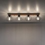 Podélná - LD 15213-78 KASKA LED stropní svítidlo 4 ramenné, dřevodekor, černá, kovové stínítko, rustikální - LEUCHTEN DIREKT / JUST LIGHT - foto 3