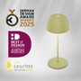Stolní lampy dekorační - BRILO 7552019 Nabíjecí stolní lampa Riffle Mini - 20 cm, 1,5W, 150lm, bezdrátová, LED, stmívatelné, dotykový vypínač, zelená - BRILO - foto 3