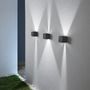Nástěnná - FAN LED-W-ALFA-20-ANT Nástěnné svítidlo LED ALFA antracit 2x10 W 1800 lm CCT 3000-4000 K IP54 12x12x12 cm - FANEUROPE - foto 3